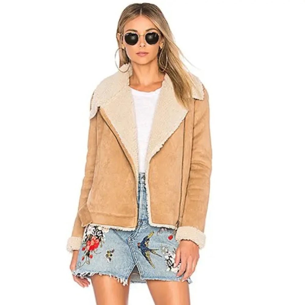 Tularosa Griffin Sherpa Coat In Nude Size S